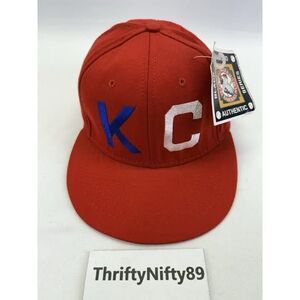 Vintage Kansas City Monarchs Black Diamond American Needle Size 7 Fitted Hat Cap